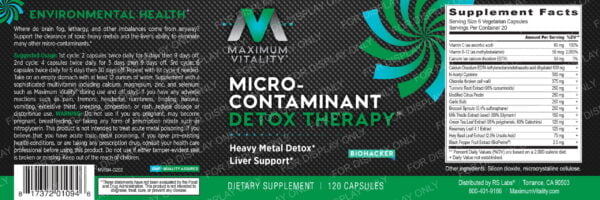 Micro-Contaminant Detox Therapy Full Label