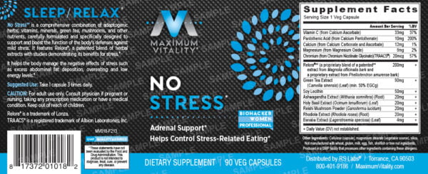 No Stress! full label